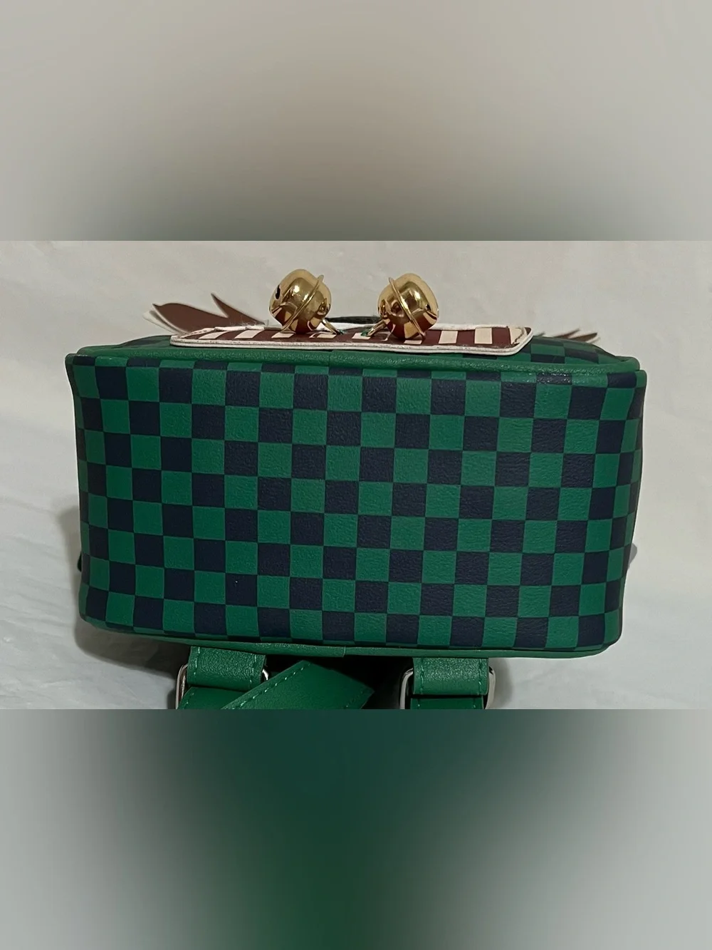 Bath & Body Works Mini Backpack Green/Navy Checkered Christmas Reindeer